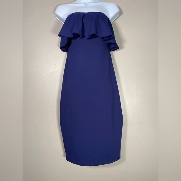 Susana Monaco Strapless navy blue dress - Picture 6 of 8